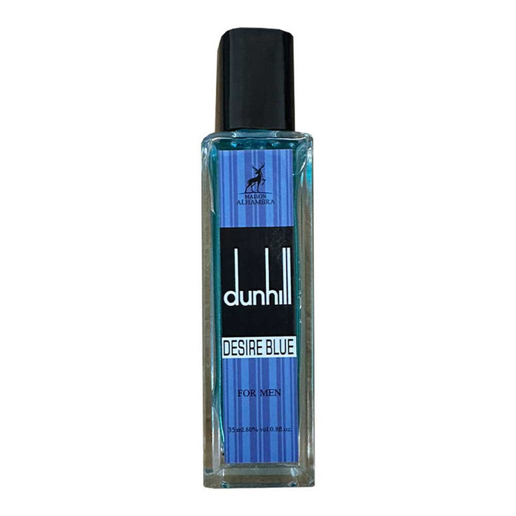 عطر جیبی الحمبرا مدل دانهیل دیزایر بلو Dunhill Desire Blue حجم 35 میلی لیتر