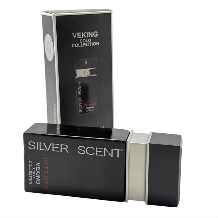 عطر جیبی مردانه ویکینگ مدل سیلور سنت اینتنس با رایحه گرم حجم ۲۵ میلیلیتر
