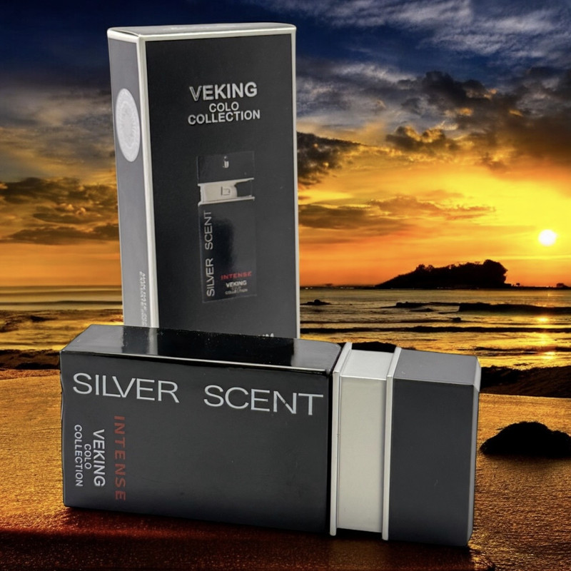 عطر جیبی مردانه ویکینگ مدل سیلور سنت اینتنس با رایحه گرم حجم ۲۵ میلیلیتر