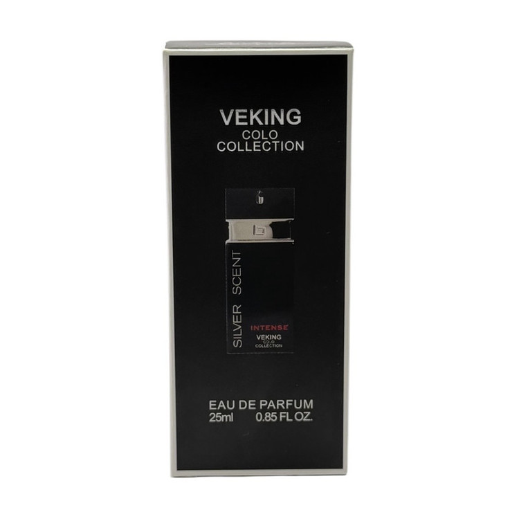 عطر جیبی مردانه ویکینگ مدل سیلور سنت اینتنس با رایحه گرم حجم ۲۵ میلیلیتر