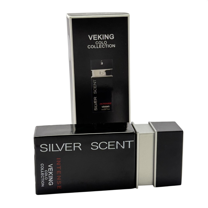 عطر جیبی مردانه ویکینگ مدل سیلور سنت اینتنس با رایحه گرم حجم ۲۵ میلیلیتر