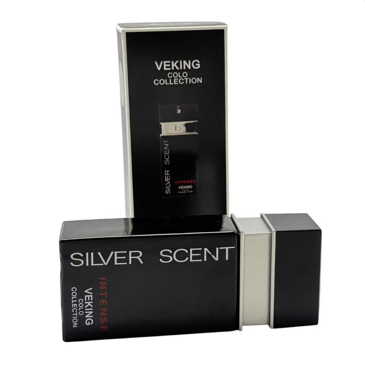عطر جیبی مردانه ویکینگ مدل سیلور سنت اینتنس با رایحه گرم حجم ۲۵ میلیلیتر