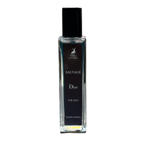 عطر جیبی مردانه الحمبرا مدل دیور ساواج SUAVAGE DIOR با رایحه تند حجم ۳۵ میلی لیتر