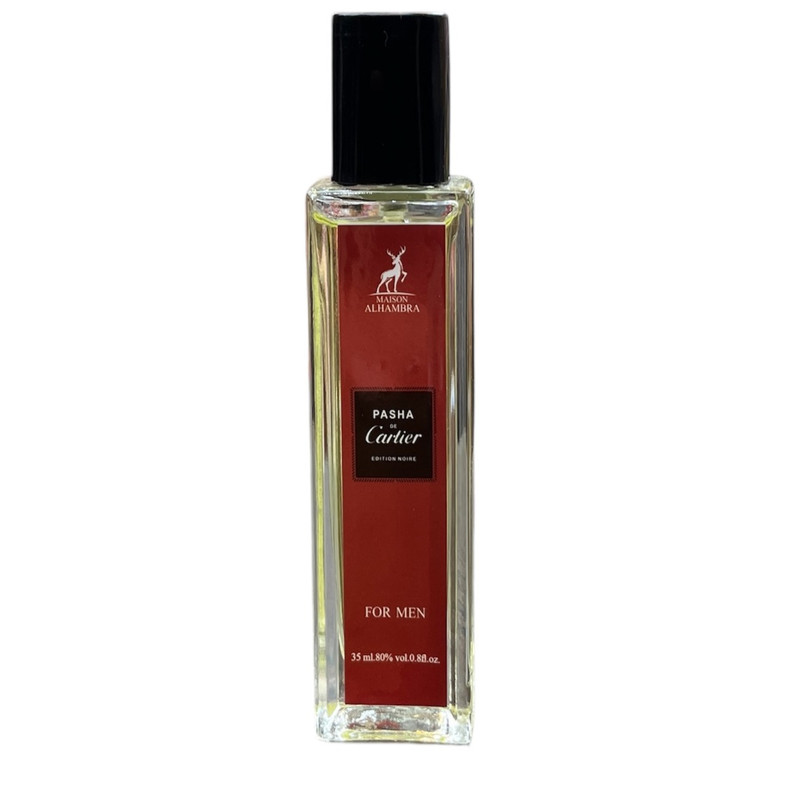 عطر جیبی مردانه الحمبرا مدل Cartier با رایحه تلخ و خنک حجم ۳۵ میلی لیتر