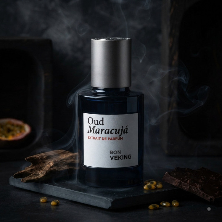 عطر جیبی مردانه بن وکینگ مدل عود ماراکوجا Oud Maracuja با رایحه گرم و تلخ حجم 25 میلیلیتر